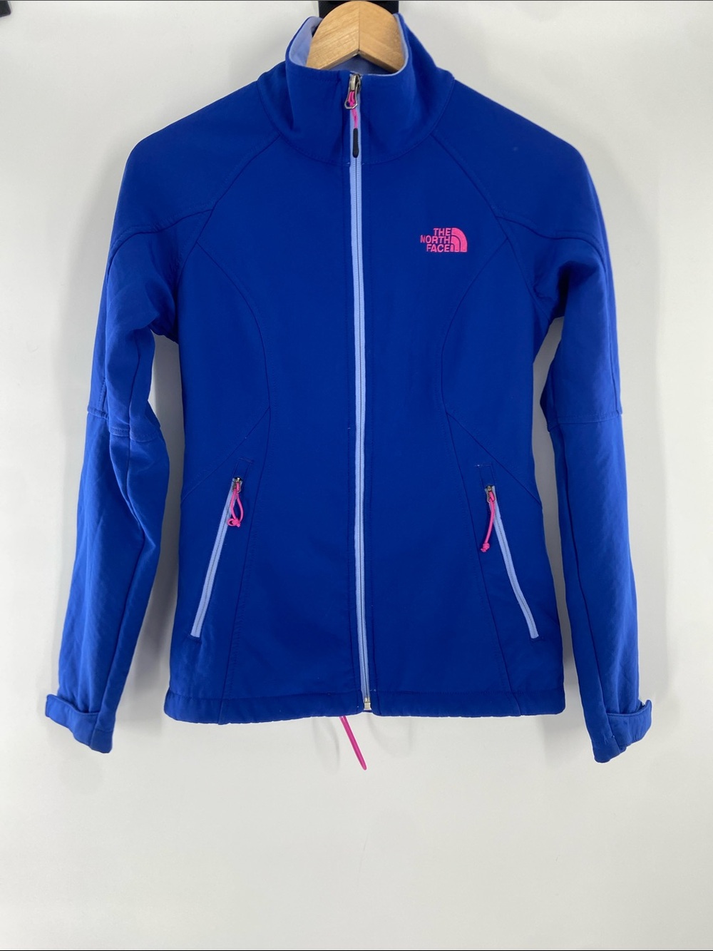 The North Face Royal Blue Softshell Activewear Jacket Size XS Gently Used
